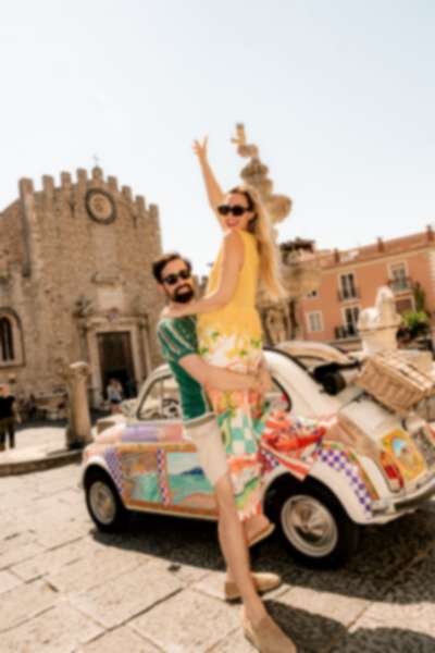 Dolce Vita Couple Photoshoot in Taormina