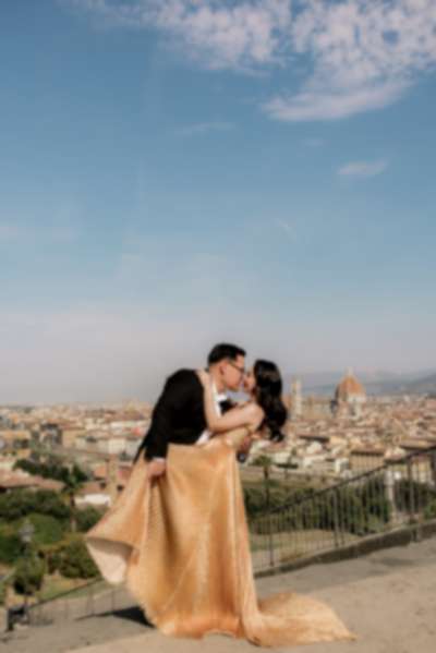 Surprise Proposal at San Miniato Panoramic Terrace, Florence
