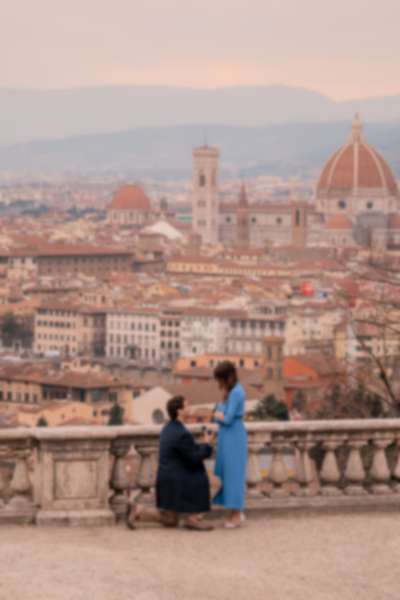 Sunset Surprise Proposal at San Miniato al Monte, Florence