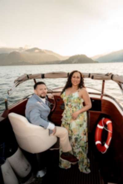 Lake Como Boat Evening Photoshoot 