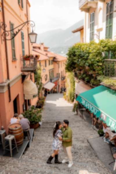 Vacation Couple Photoshoot at Lake Como | Varenna & Bellagio 