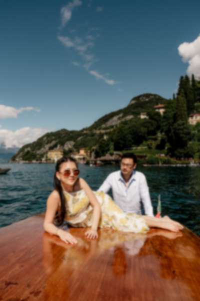 Midday Flash Boat Photoshoot on Lake Como