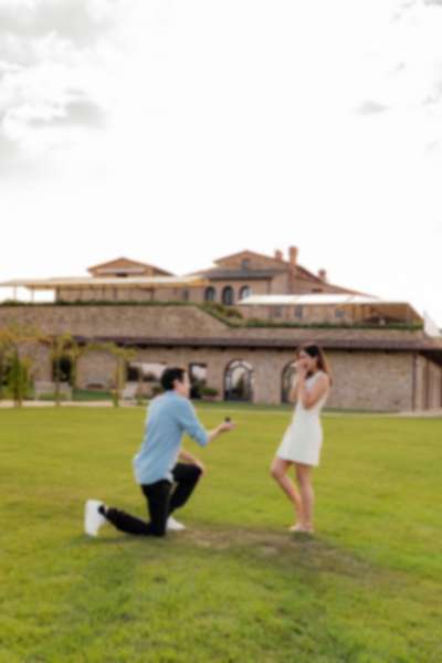 Surprise Proposal at a Luxury Tuscany Golf Estate
