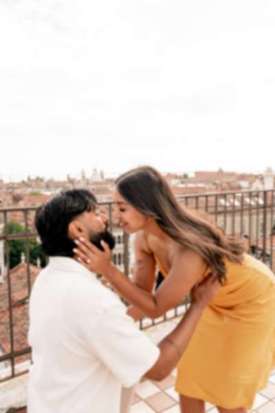 Rooftop Proposal in Venice with Panoramic Views